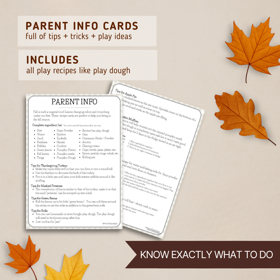 Fall Recipe Cards