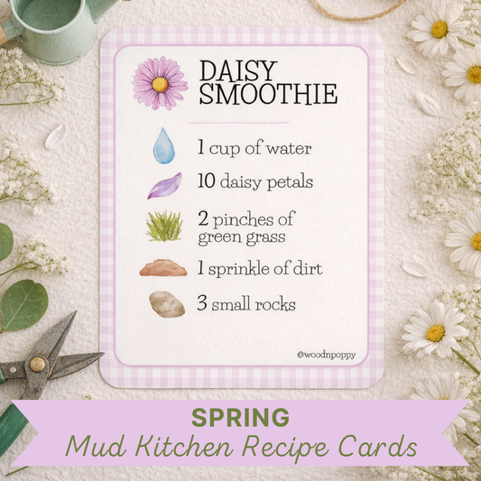 Spring Mud Kitchen Recipe Cards